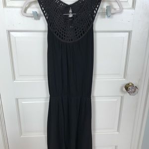 Summer knit black dress